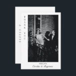 Modern Elegant Personalised Message Photo Wedding Thank You Card<br><div class="desc">This modern elegant wedding thank you card features your photo and personalised message.</div>