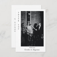 Modern Elegant Personalised Message Photo Wedding