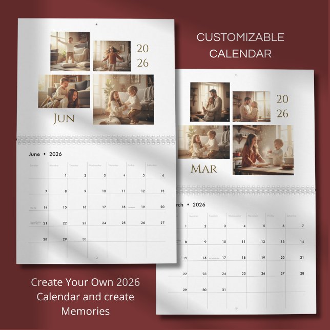Modern & Elegant Personalized 2026 Calendar (Creator Uploaded)
