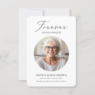 Modern Elegant Photo Bereavement Sympathy Funeral Thank You Card