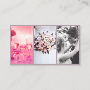 Modern elegant photo collage photographer business card