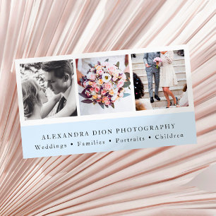 Modern elegant photo collage photography business card