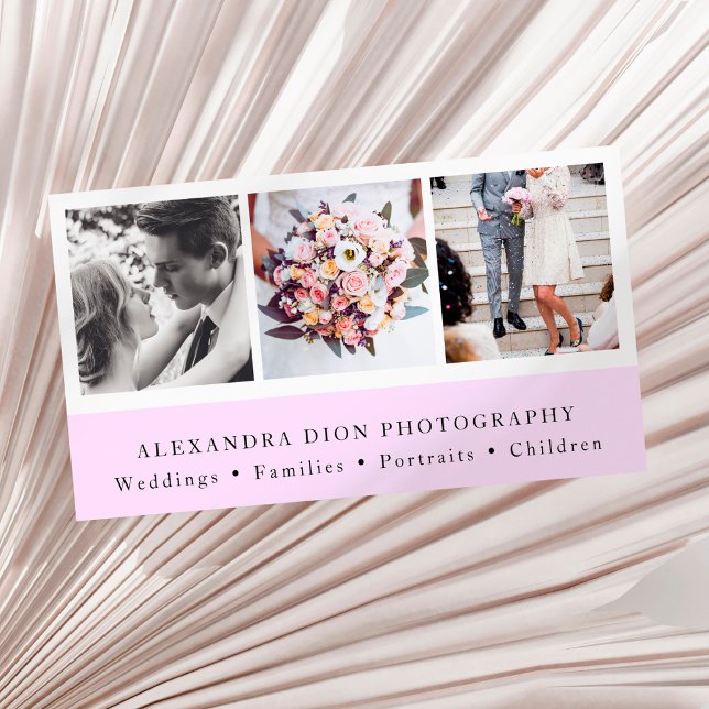 Modern elegant photo collage photography business card (Creator Uploaded)