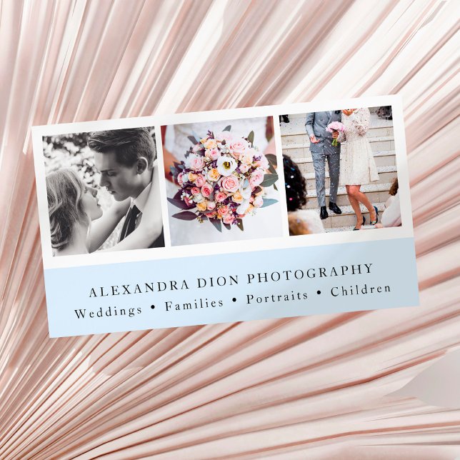 Modern elegant photo collage photography business card (Creator Uploaded)