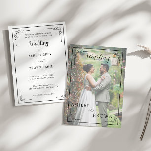 Modern Elegant Photo Editable Wedding Invitation