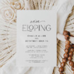 Modern Elegant Photo Elopement Reception Invitation<br><div class="desc">Embrace the beauty of simplicity on your special day with our elegant minimalist elopement announcement reception photo invitations. Designed with a clean and modern aesthetic,  these invitations highlight your favourite couple photo. You can easily customise it with your wedding colour palette. Matching items in our store Cava party design</div>