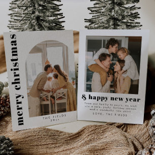 Modern Elegant Photo Family Holiday Card