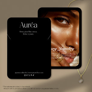 Modern Elegant Photo Necklace Display Card