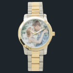 Modern Elegant Photo Newly Wed Wedding Watch<br><div class="desc">Modern,  elegant,  photo,  Newlywed,  Wedding anniversary watch.</div>