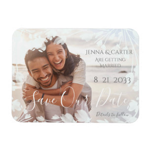 Modern Elegant Photo Overlay Minimalist  Magnet