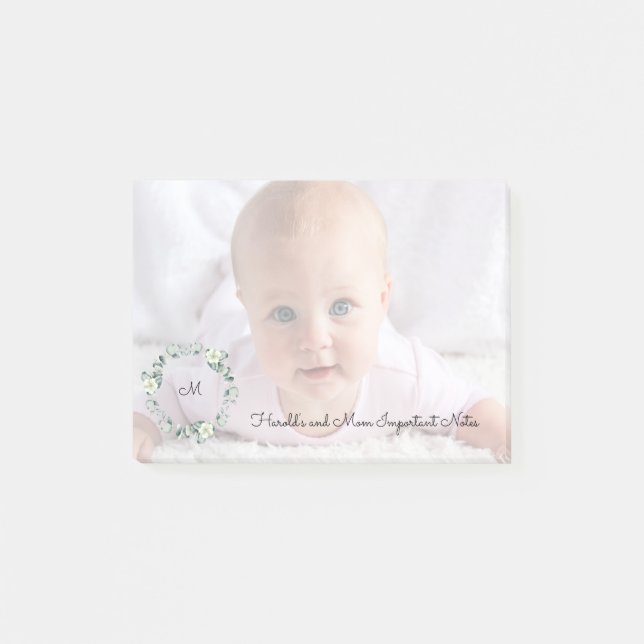 Modern Elegant Photo Post-it Notes (Front)