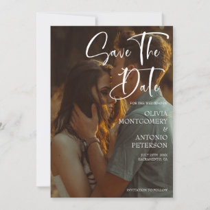 Modern Elegant Photo Save The Date  Invitation
