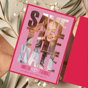 Modern Elegant Photo Save the Date Wedding Invitation