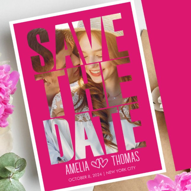 Modern Elegant Photo Save the Date Wedding Invitation (Creator Uploaded)