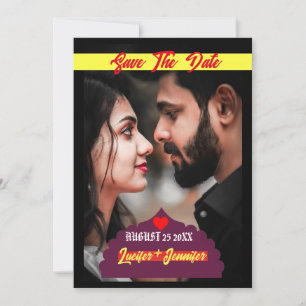 Modern Elegant Photo Text personalise weeding  Invitation