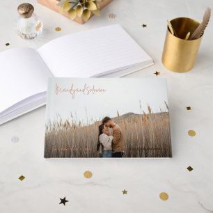 Modern Elegant Photo Wedding Guest Book