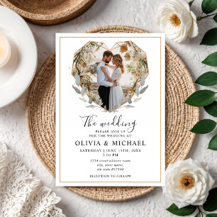 Modern Elegant Photo Wedding Invitation