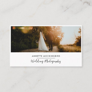 Modern Elegant  Photo Wedding Photography Business Card