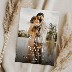 Modern Elegant Photo Wedding Save the Date
