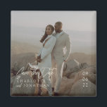 Modern Elegant Photo Wedding Save The Date Magnet<br><div class="desc">Modern Elegant Photo Wedding Save The Date magnet</div>