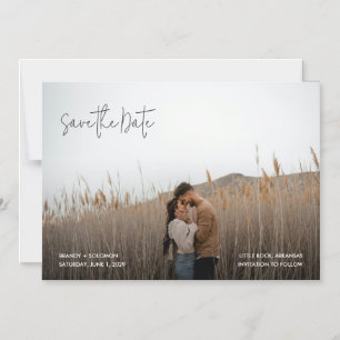 Modern Elegant Photo Wedding Save the Date Magnetic Invitation