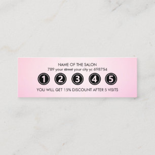Modern Elegant Pink Beauty Salon Loyalty Card