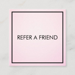 Modern Elegant Pink Beauty Salon Referral Card