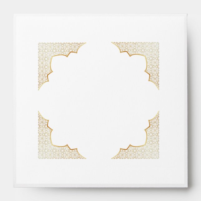 Modern Elegant Pink Floral Islamic Muslim  Envelope (Front)