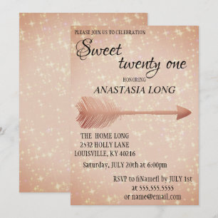 Modern, Elegant Pink Glitter Save The Date