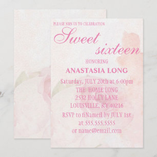 Modern, Elegant Pink Rose Save The Date