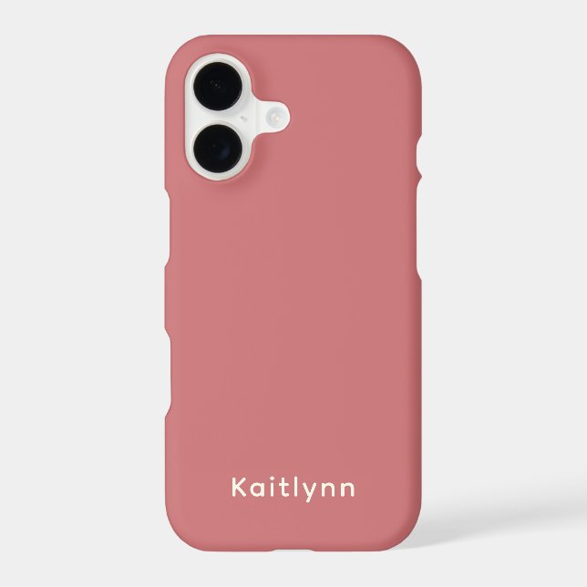 Modern Elegant Pink Simple Monogram Trendy (Back)