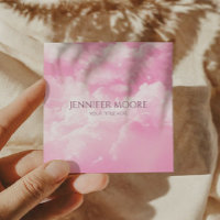 Modern Elegant Pink White Sparkle Clouds Custom