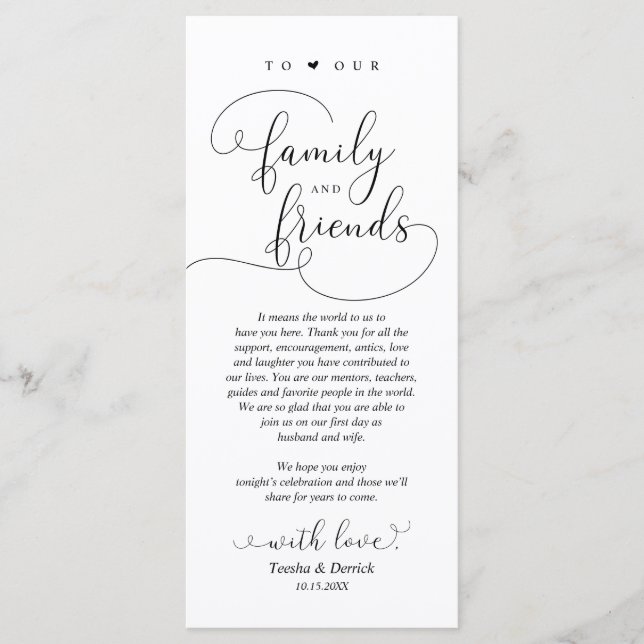 Modern Elegant, Place Setting Thank You Card (Front)