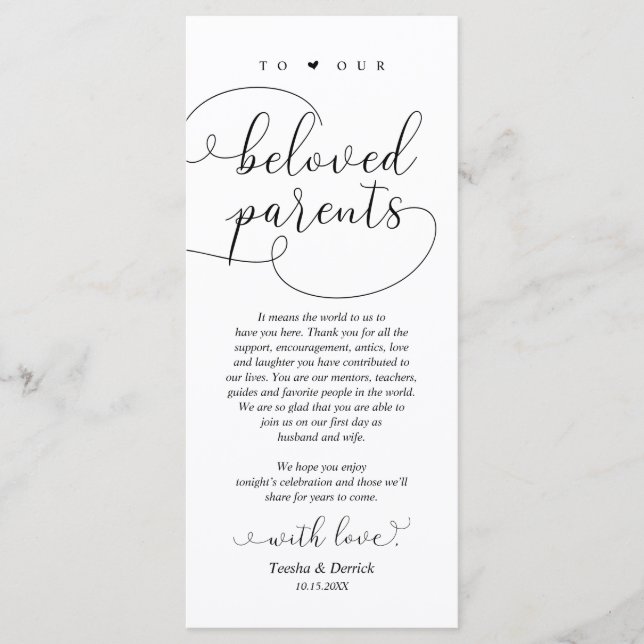 Modern Elegant, Place Setting Thank You Card (Front)