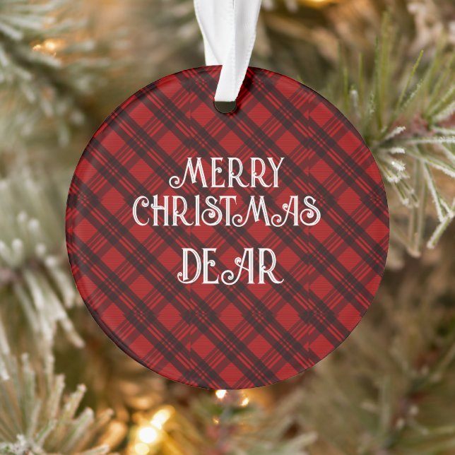 Modern & Elegant Plaid  Ornament (Tree)