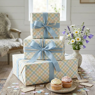 Modern Elegant Plaid Pattern Wrapping Paper