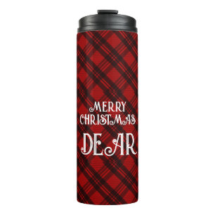 Modern Elegant Plaid Thermal Tumbler
