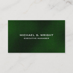 Modern Elegant Plain Green Professional Business Card
