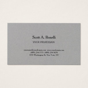 Modern Elegant Plain Grey Business Profile Card