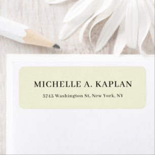 Modern Elegant Plain Minimalist Beige Color Return Address Label