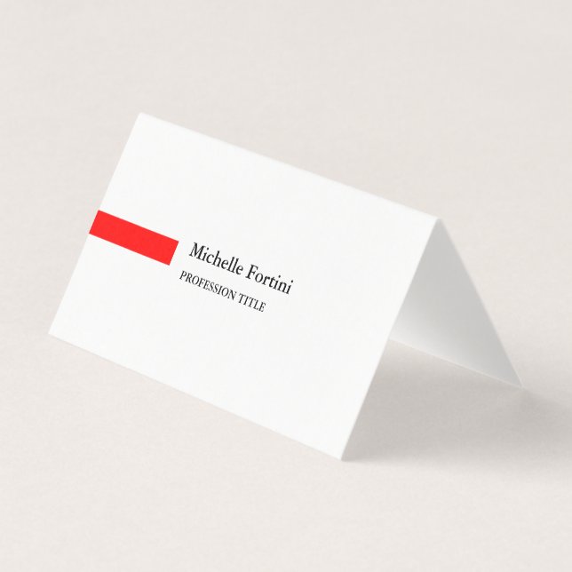 Modern Elegant Plain Minimalist Business Card (Front)