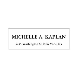 Modern Elegant Plain Minimalist Self-inking Stamp
