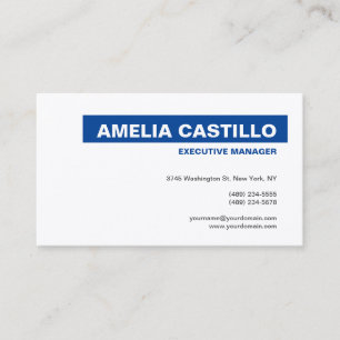 Modern Elegant Plain Premium Silk Blue White Business Card