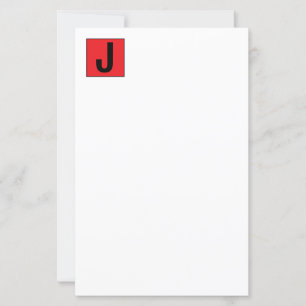 Modern Elegant Plain Professional Monogram Paper