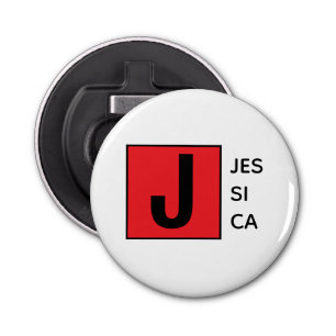 Modern Elegant Plain Professional Name Monogram Bottle Opener