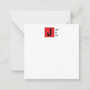 Modern Elegant Plain Professional Name Monogram Card