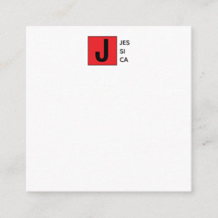 Modern Elegant Plain Professional Name Monogram Enclosure Card