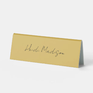 Modern Elegant Plain Simple Gold Colour Calligraph