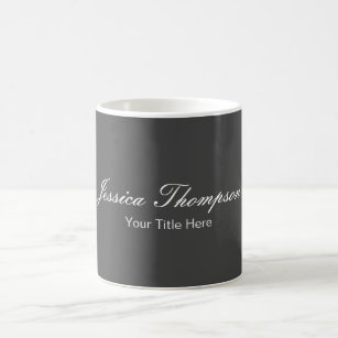 Modern Elegant Plain Simple Professional Grey Coffee Mug