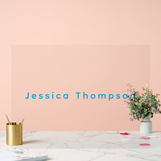 Modern Elegant Plain Simple Professional Name Acrylic Sign (Wedding)